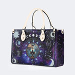 Gemini Starry Sky - Leather Handbag