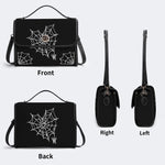 Spider Web Print - Leather Satchel Bag