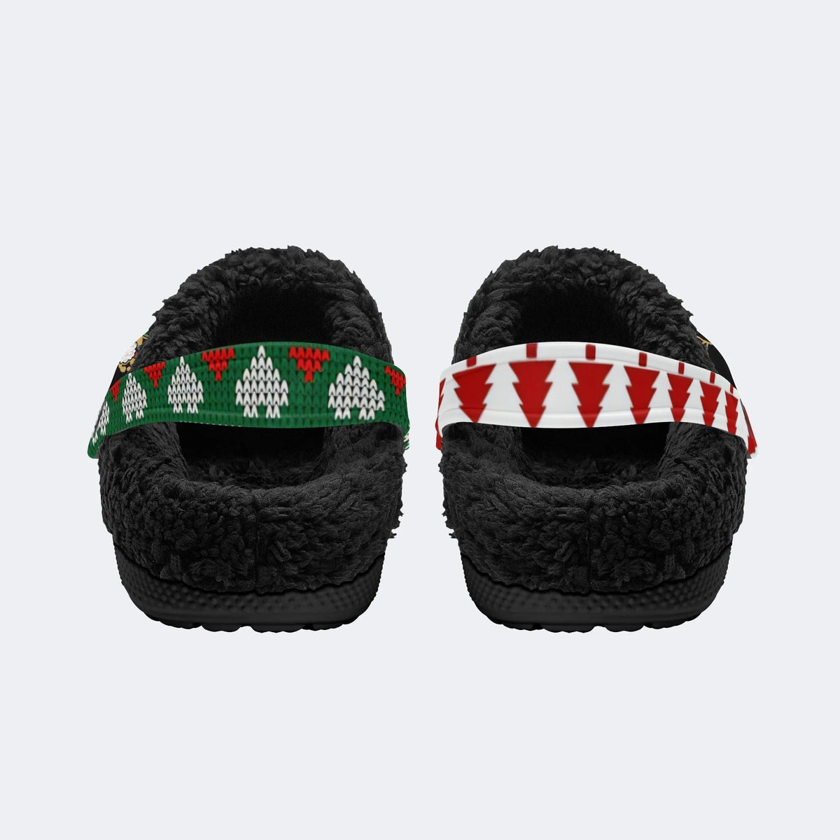 Christmas Skull Art Print - Fur Lined Slippers/Sandals