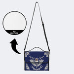Classic Death Moth Vintage Print - Leather Satchel Bag