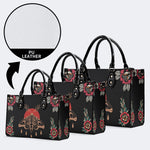 Vintage Death Moth Print - Leather Handbag