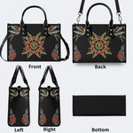 Eyes&Flower Art Print - Leather Handbag