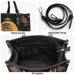 Tiger And Snake In The Moonlight- Leather Handbag