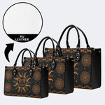 Retro Sun Print - Leather Handbag