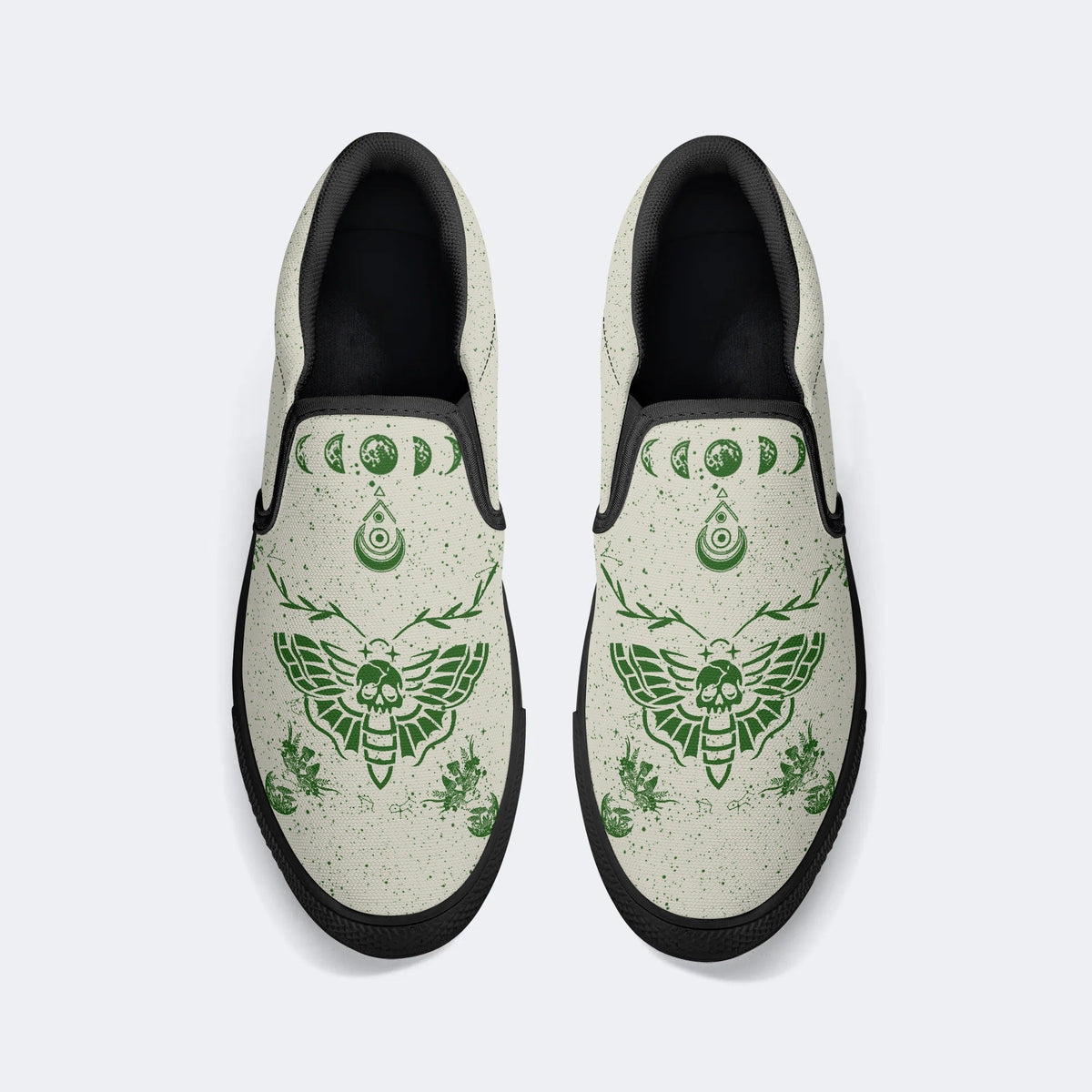 Classic Death Moth Vintage Print - Slip On Shoes