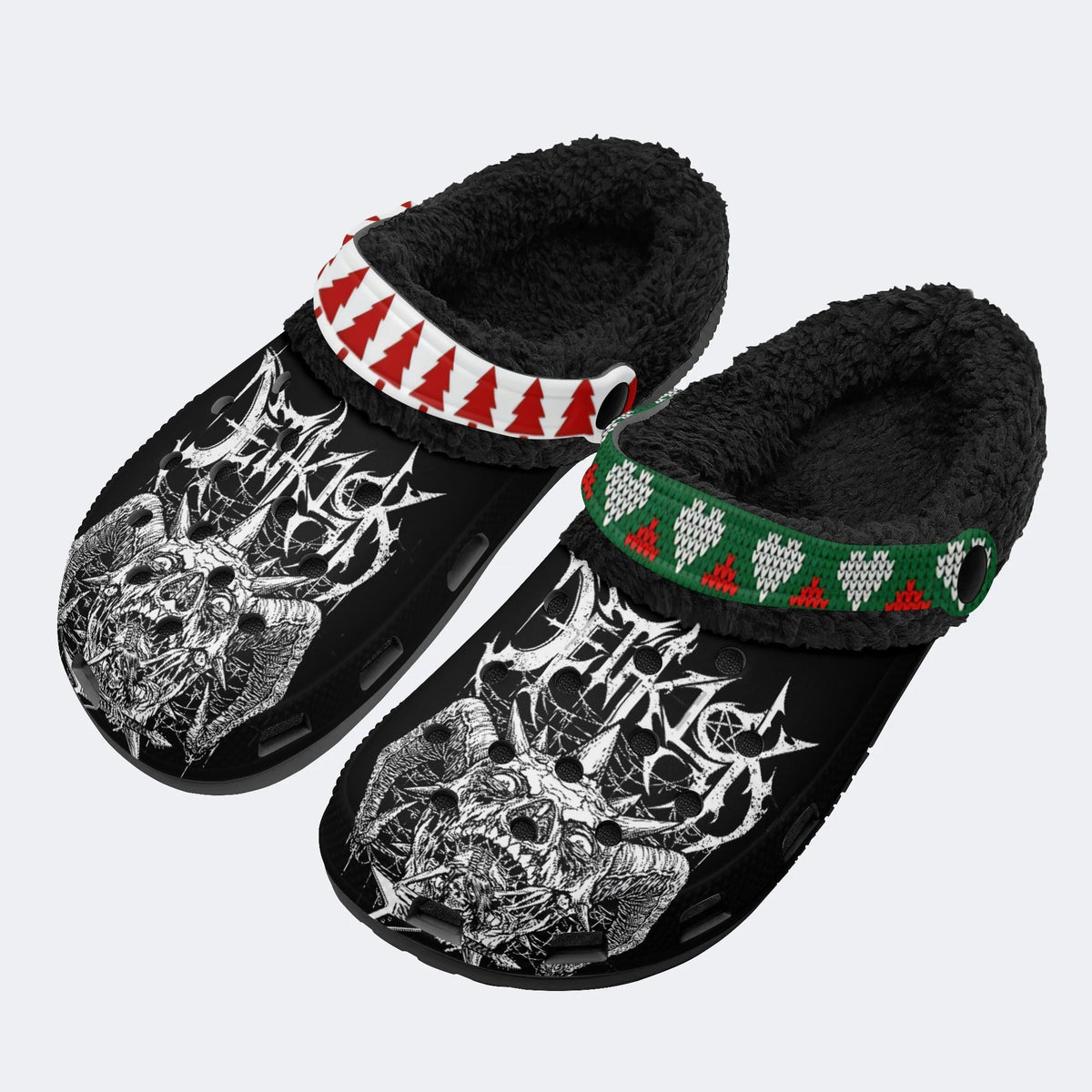 Melodic Death Metal Print - Fur Lined Slippers