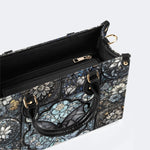 Gothic Bat Print - Leather Handbag