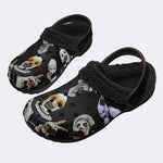 Unisex Horror Terrifier Print - Fur Lined Slippers/Sandals
