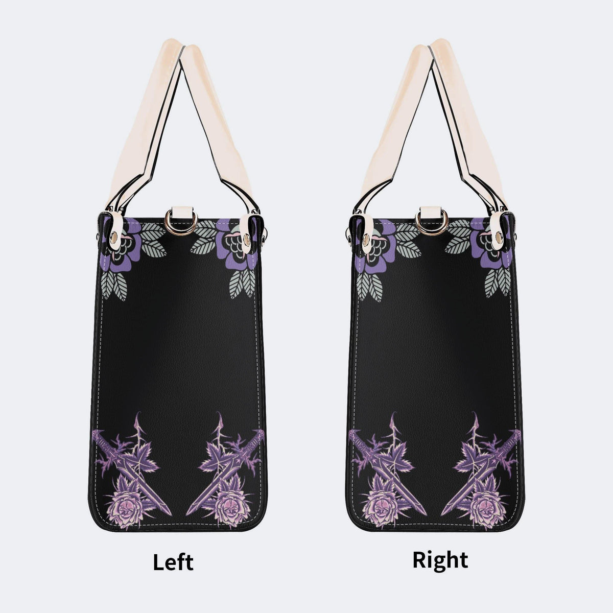 Unisex Devil Art Print - Leather Handbag