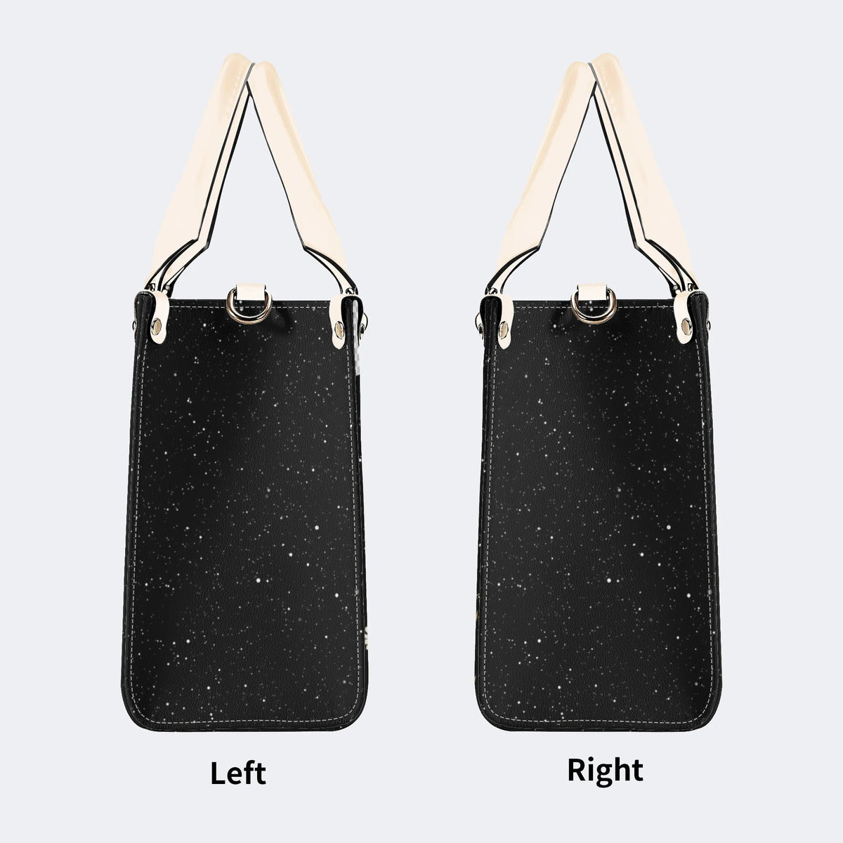 Starry Night Mushroom Moth Print - Leather Handbag