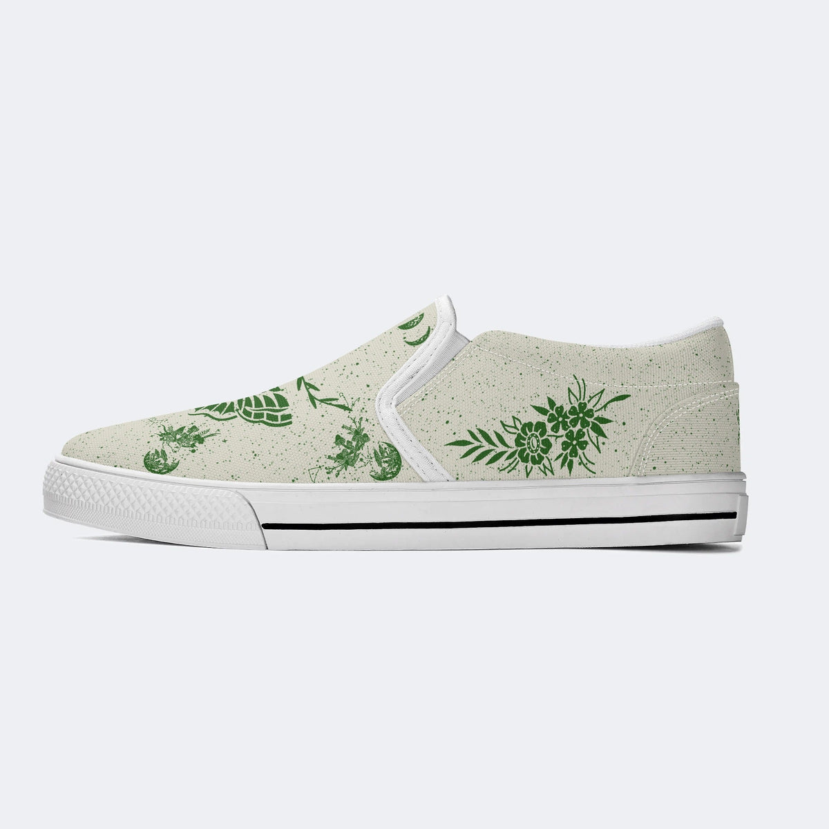 Classic Death Moth Vintage Print - Slip On Shoes