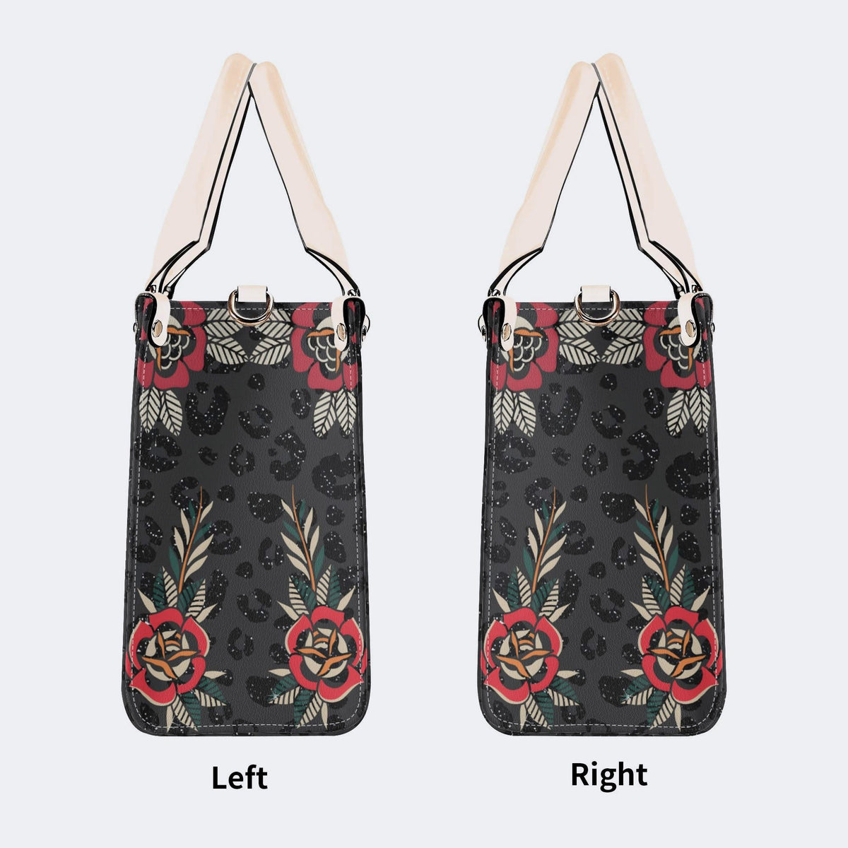 Death Moth Vintage Print - Leather Handbag