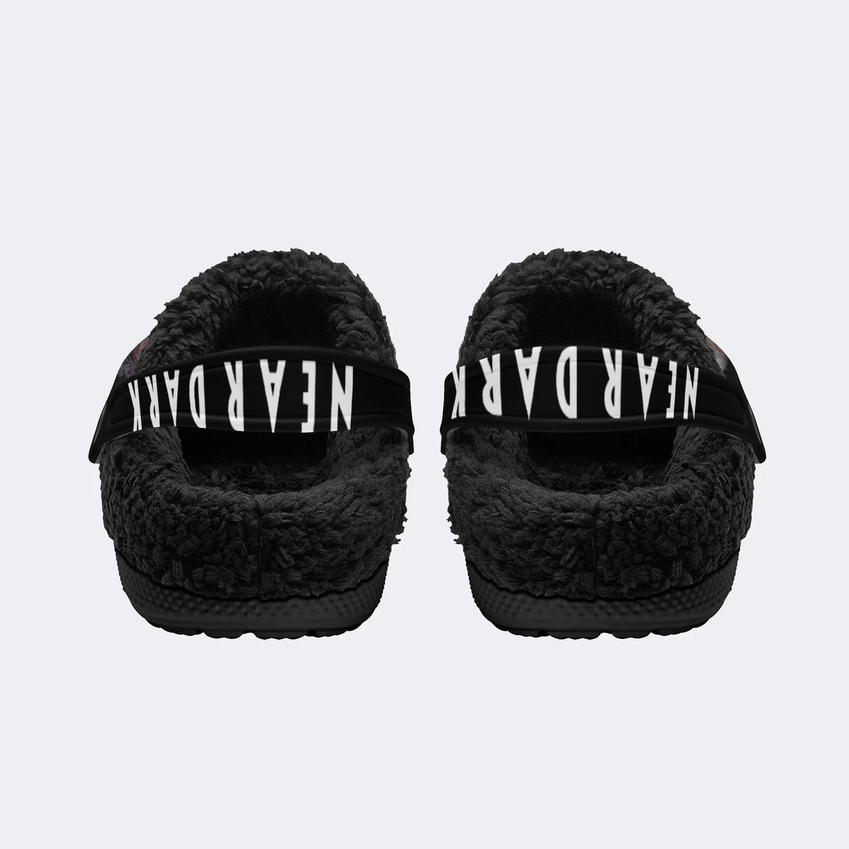 Horror Movie Vintage Print - Fur Lined Slippers