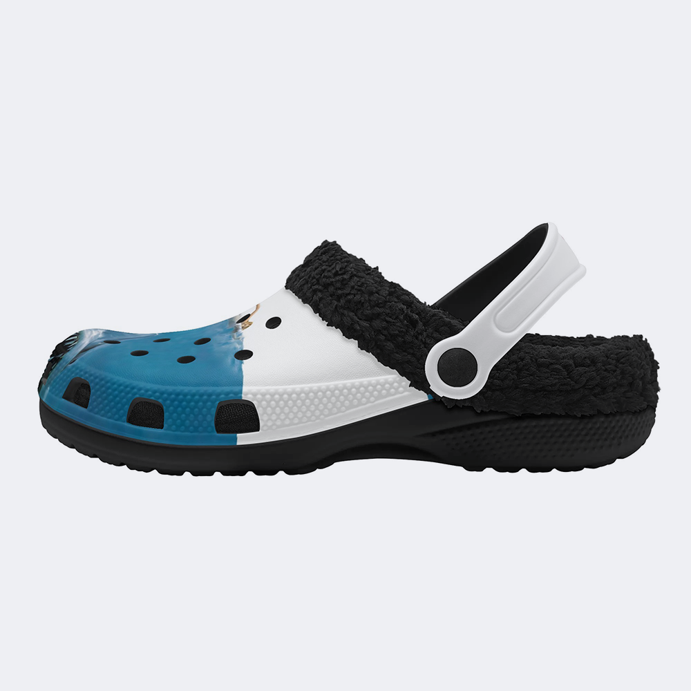 Quint's Shark Fishing Jaws Print - Fur Lined Slippers/Sandals