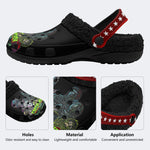 Horror Movie Vintage Print - Fur Lined Slippers/Sandals