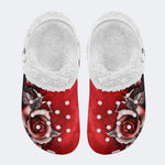 Retro Nostalgic Roses - Fur Lined Slippers/Sandals