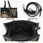 Skeleton Moth Under The Moon - Leather Handbag