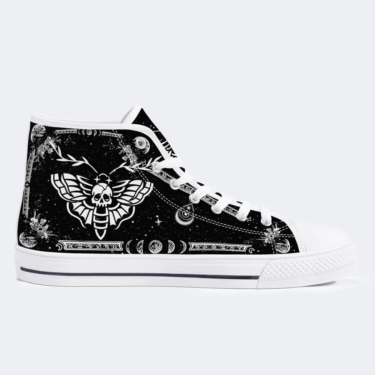Classic Death Moth Vintage Print - High Top Canvas