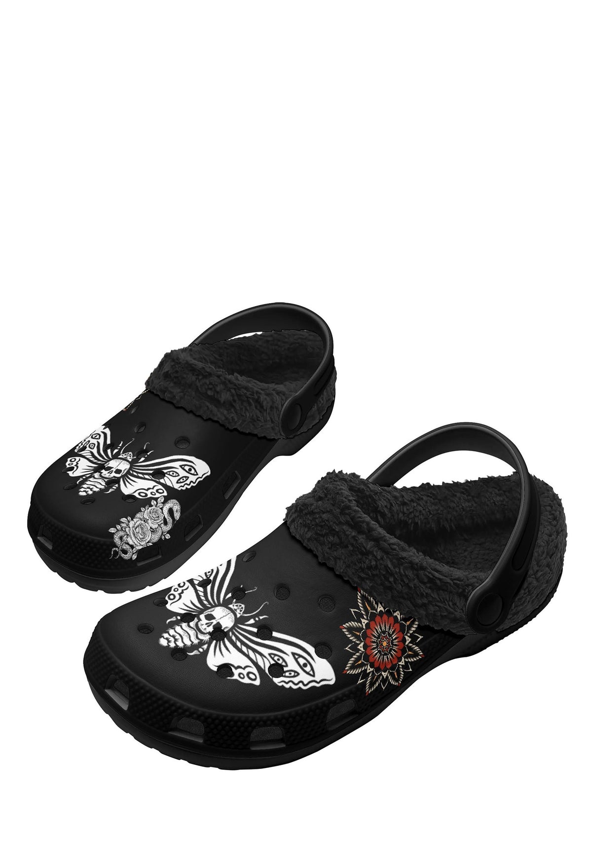 Death Blossom Moth Fuzzy Slippers