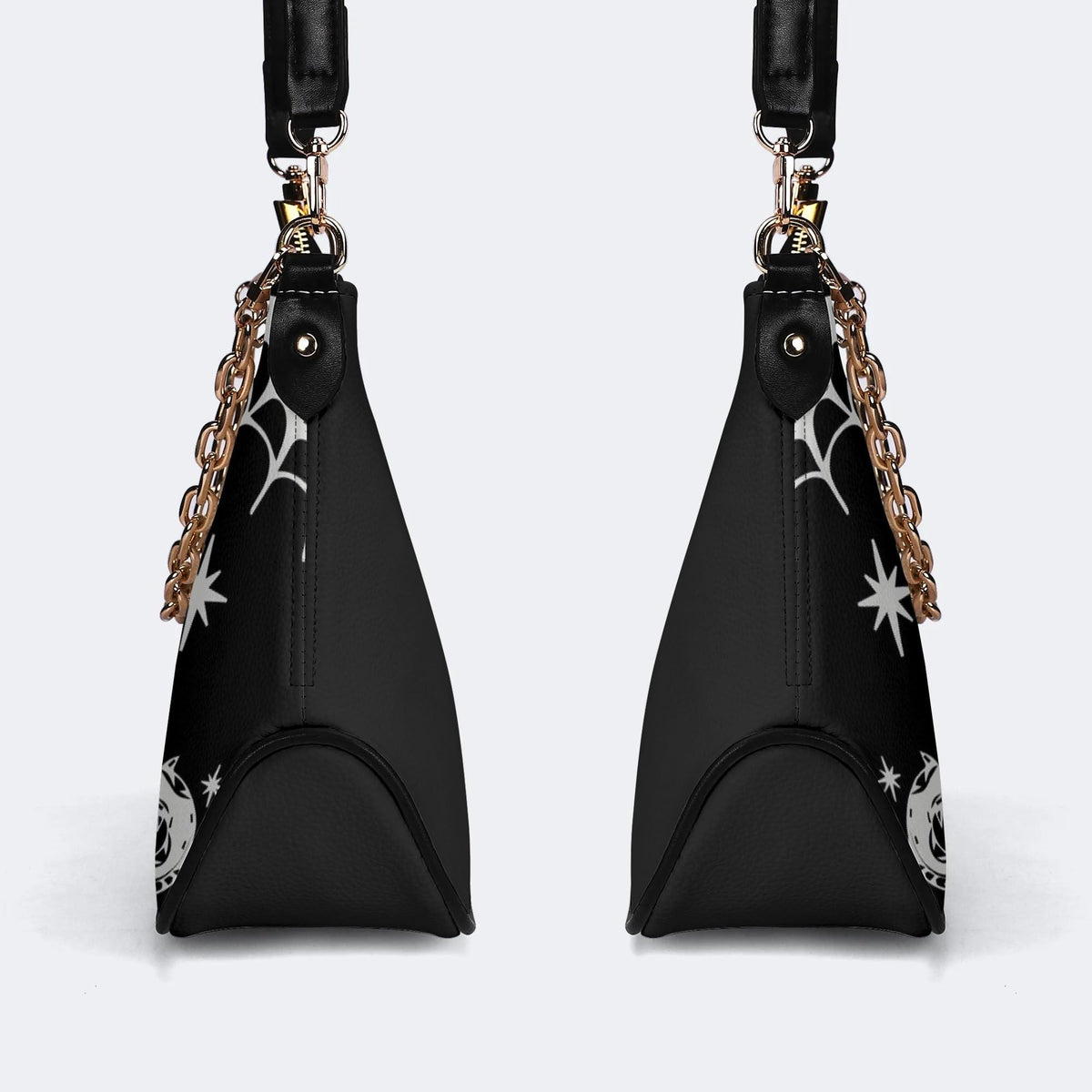 Gothic Eagle And Snake - Leather Crossbody Bag