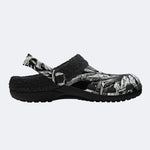 Hell Crack Print Fleece-Lined Clogs