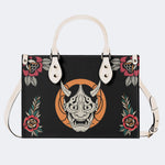 Horror Demon Print - Leather Handbag
