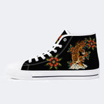 Tiger And Auspicious Clouds Print - High Top Canvas