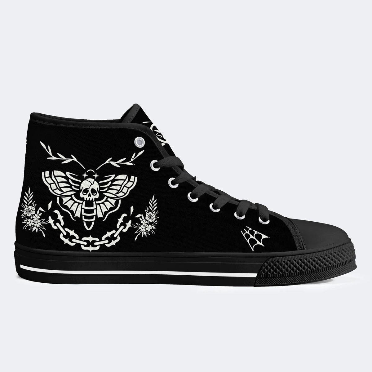 Death Moth Vintage Print - High Top Canvas