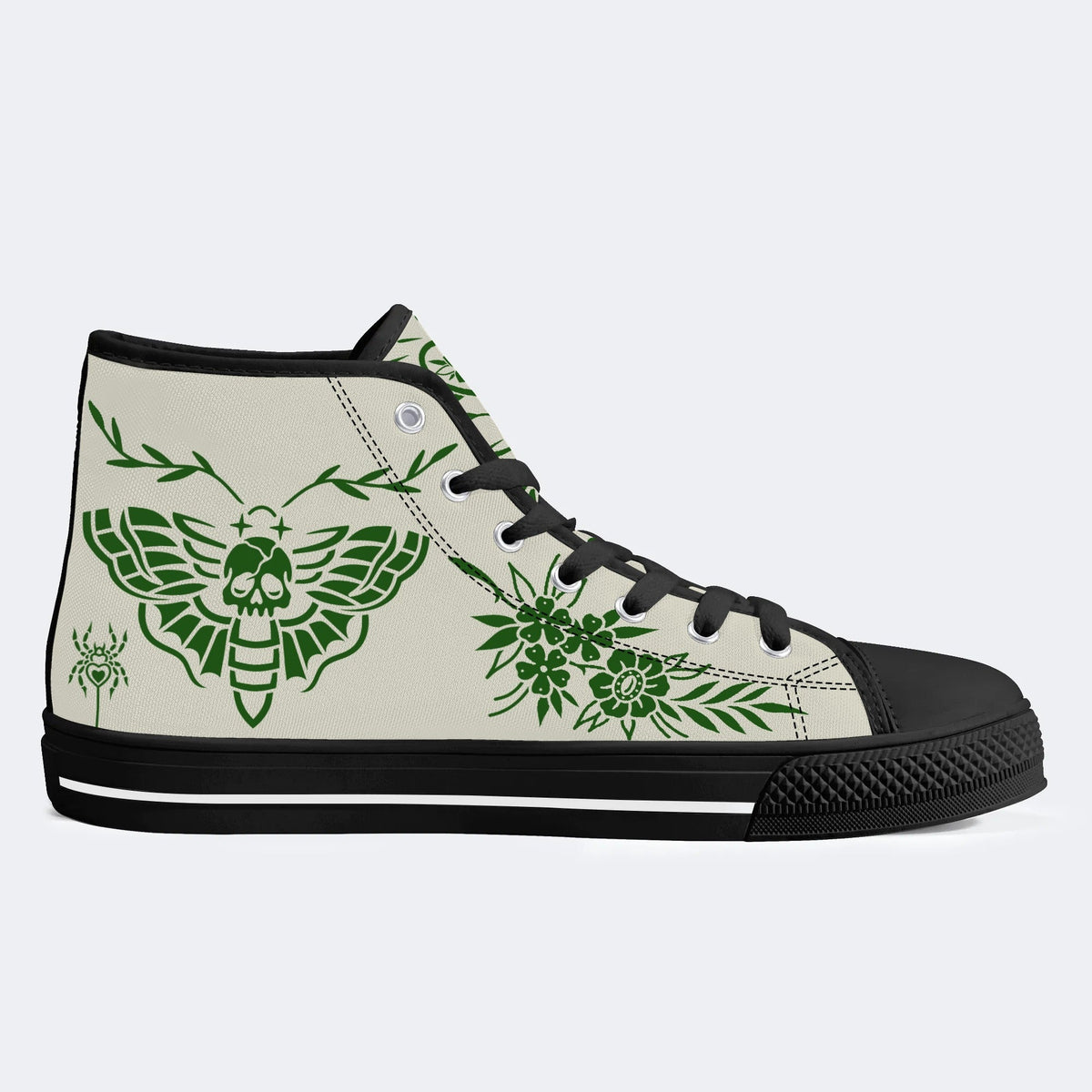 Classic Death Moth Vintage Print - High Top Canvas