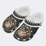 Horror Fangs Ghost Mask - Fur Lined Slippers/Sandals