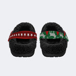 Christmas Dark Art Print - Fur Lined Slippers/Sandals