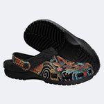 Irezumi Carp&Cherry blossom blizzardTraditional CloudPrint Fleece-Lined Clogs