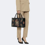 Snake&Tiger Print - Leather Handbag