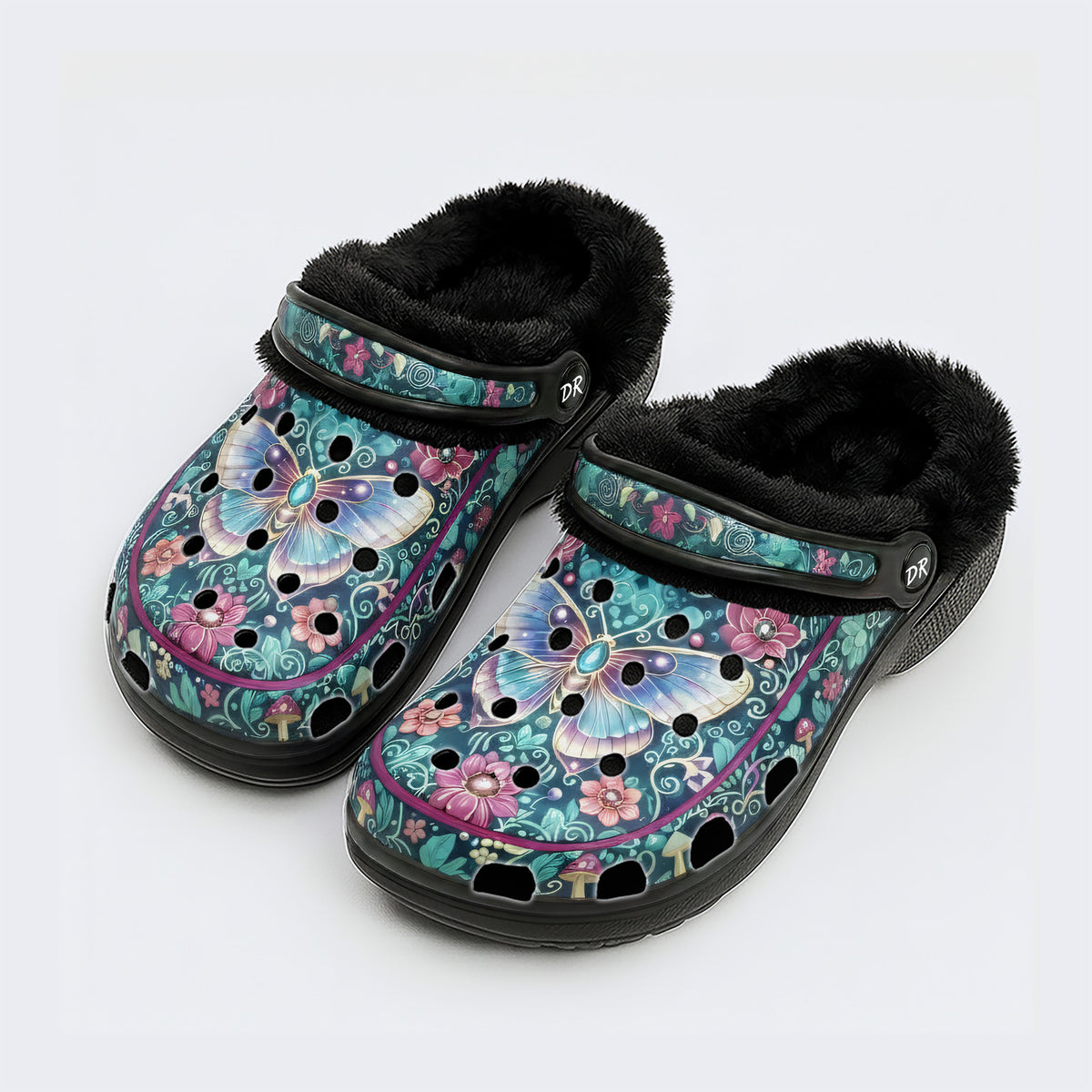 Butterfly Dance in the Phantom Forest Print Clogs