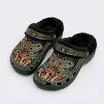 Vintage Mushroom Forest Moth Print Clogs
