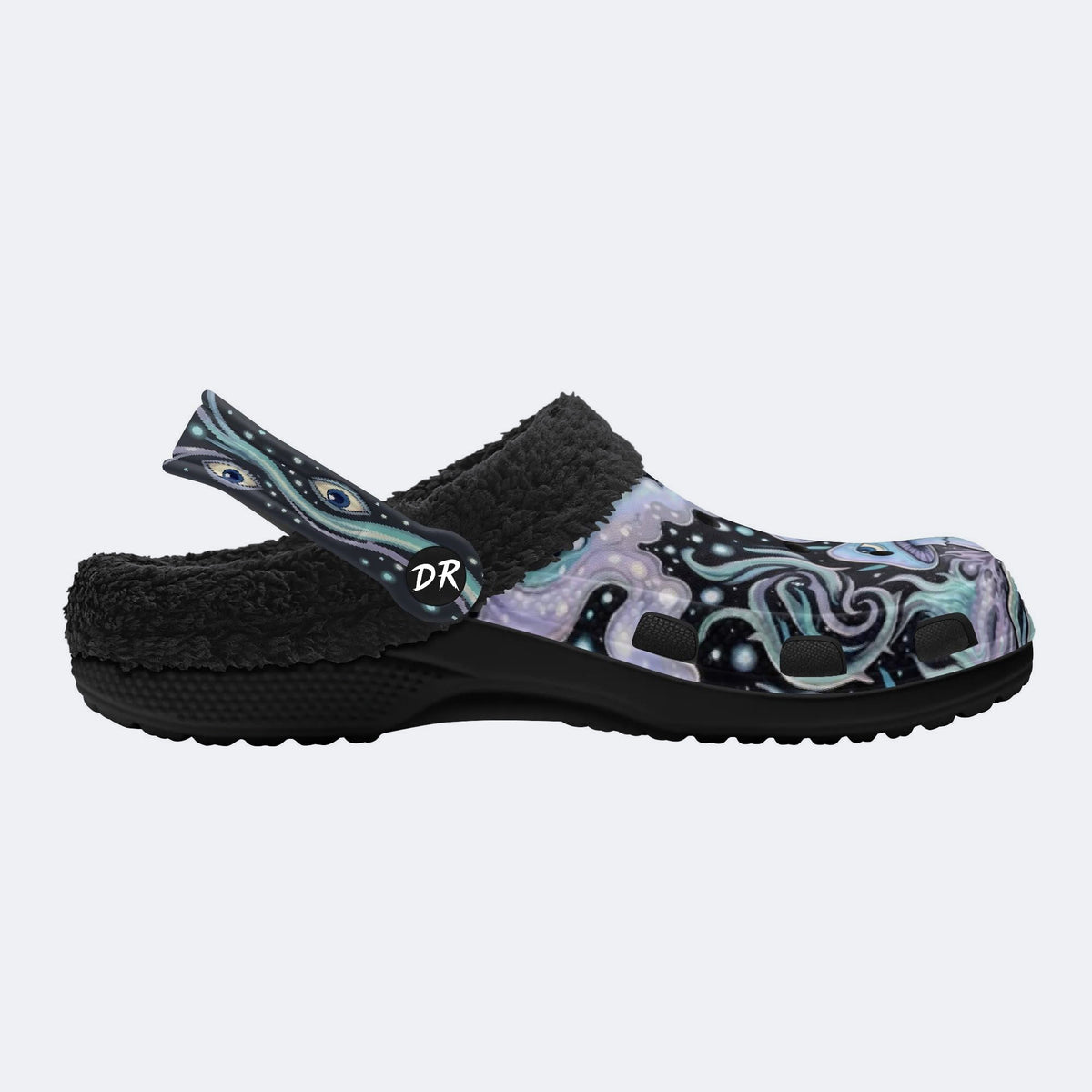 Psychedelic Forest Glowing Mushroom Print Clogs