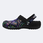 Mushroom Forest Death Moth Print Clogs