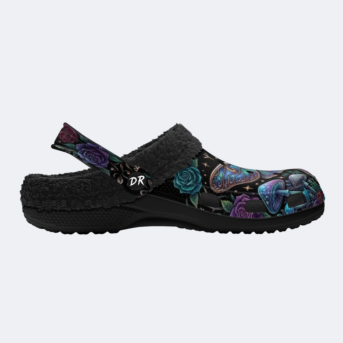 Mystery Moth Print Clogs