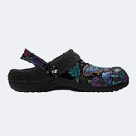 Mystery Moth Print Clogs