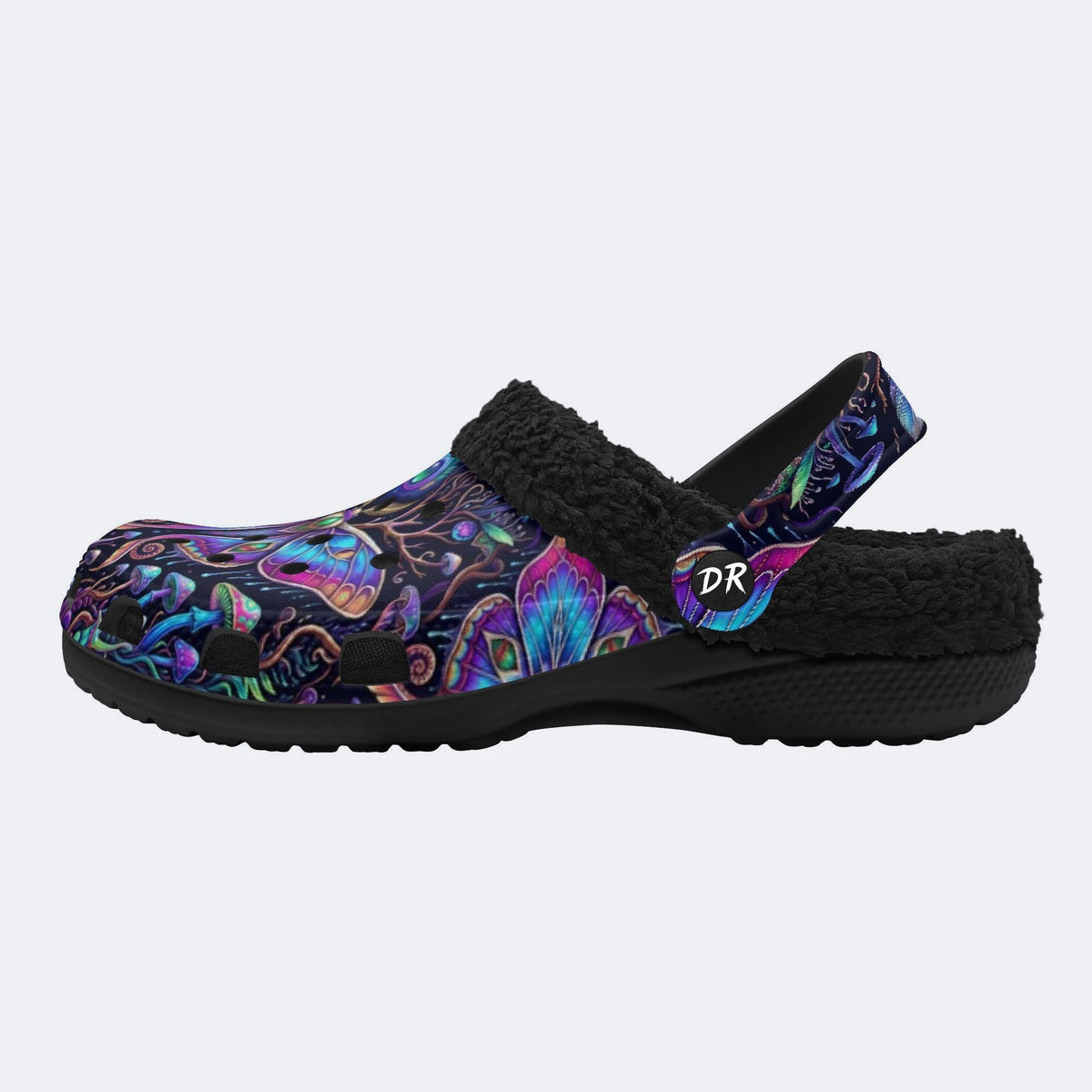 Forest Mystery Moth Print Clogs