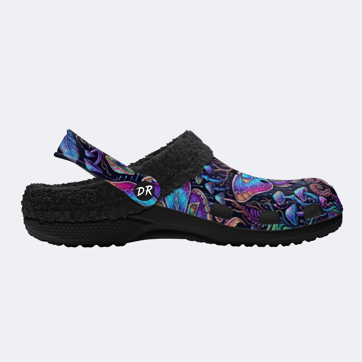 Forest Mystery Moth Print Clogs