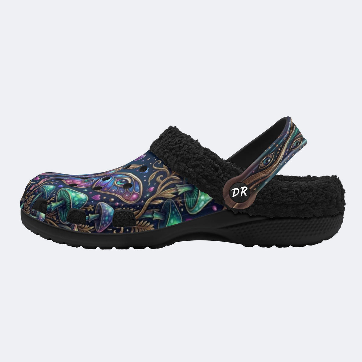 Forest Mystery Moth Print Clogs