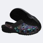 Forest Mystery Moth Print Clogs