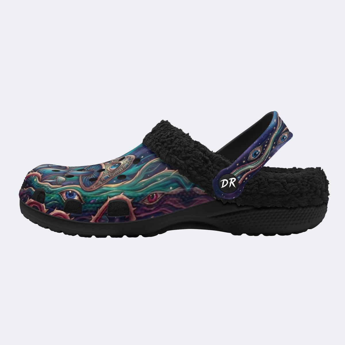 Psychedelic Forest Mushroom Print Clogs