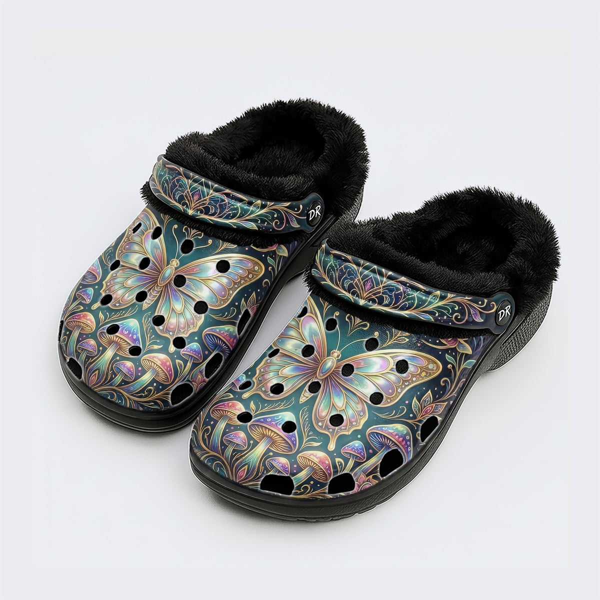 Colorful Butterfly Print Clogs