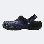 Psychedelic Butterfly Mushroom Print Clogs