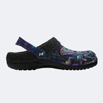 Psychedelic Butterfly Mushroom Print Clogs