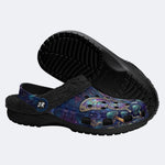 Psychedelic Butterfly Mushroom Print Clogs