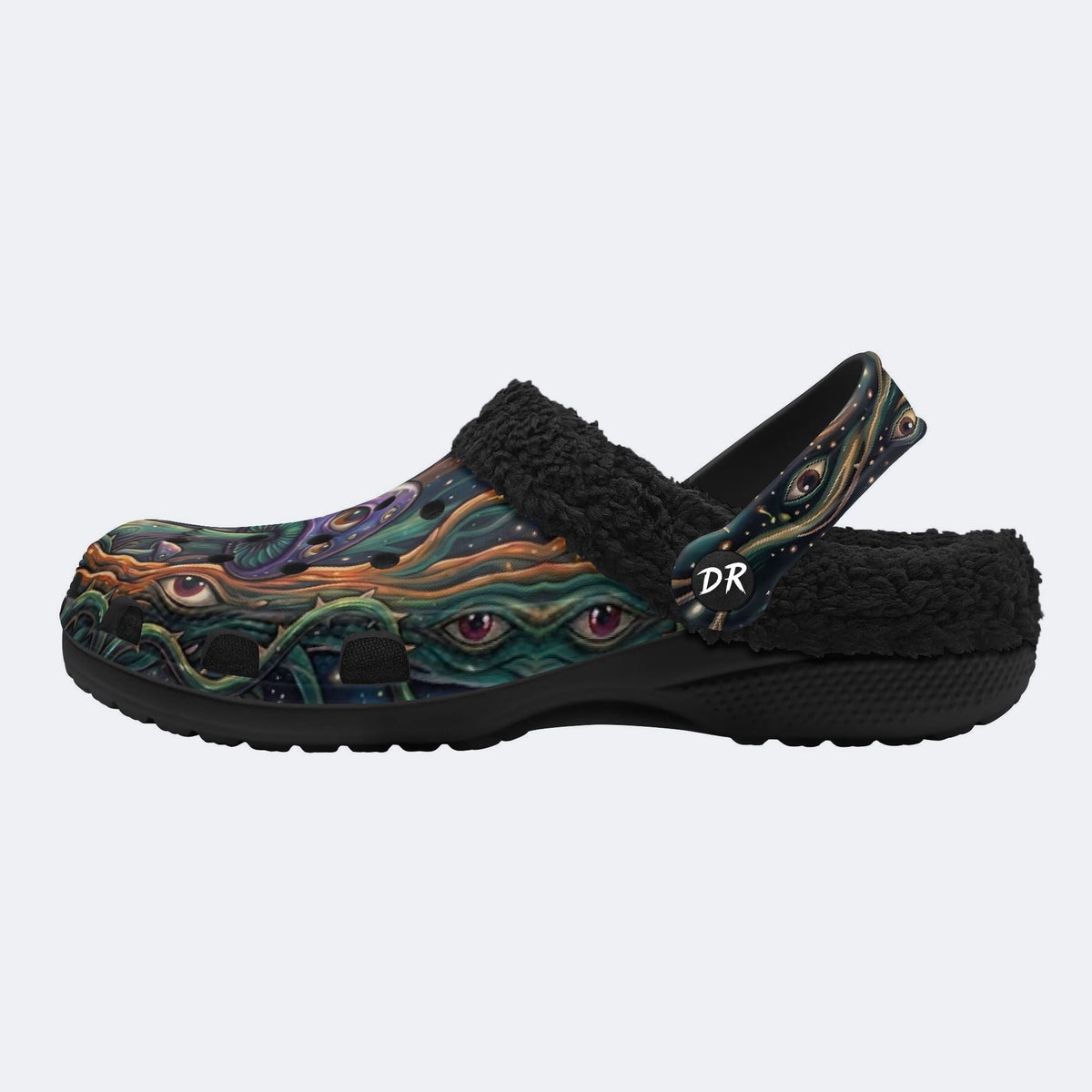Psychedelic Mushroom Forest Print Clogs