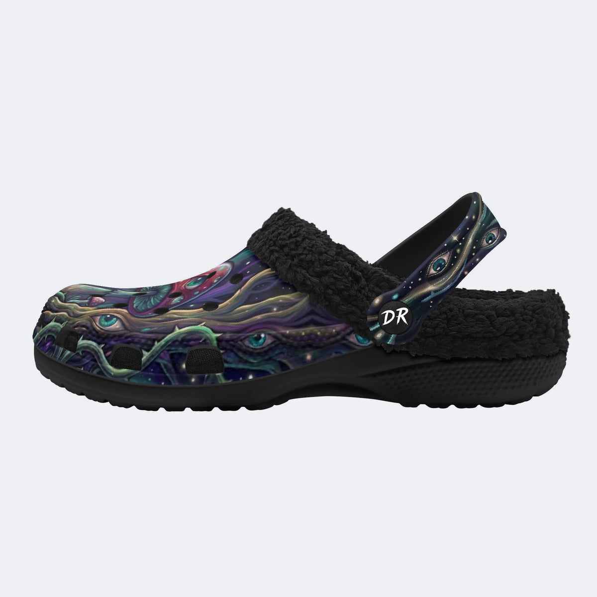 Psychedelic Mushroom Forest Print Clogs